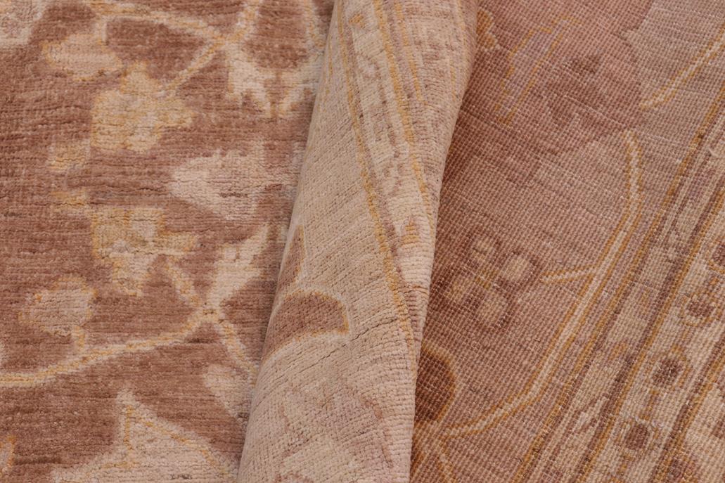 handmade Traditional Kafkaz Chobi Ziegler Brown Tan Hand Knotted RECTANGLE 100% WOOL area rug 12 x 18