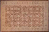 handmade Traditional Kafkaz Chobi Ziegler Brown Tan Hand Knotted RECTANGLE 100% WOOL area rug 12 x 18