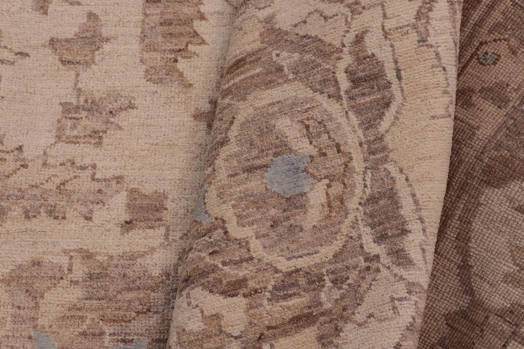 handmade Traditional Kafkaz Chobi Ziegler Ivory Ivory Hand Knotted RECTANGLE 100% WOOL area rug 12 x 18
