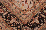 handmade Traditional Kafkaz Chobi Ziegler Gray Brown Hand Knotted RECTANGLE 100% WOOL area rug 12 x 15