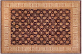 Classic Ziegler Florene Aubergine Ivory Hand-Knotted Wool Rug - 11'8'' x 14'8''