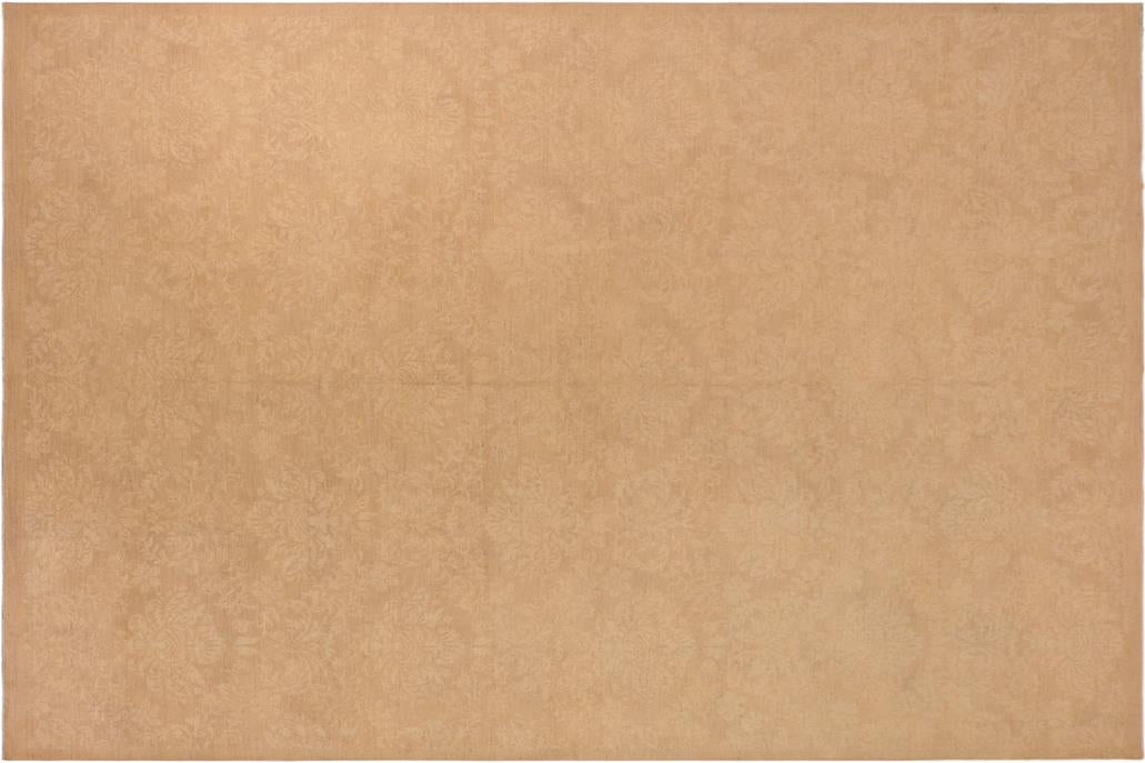 handmade Transitional Kafkaz Chobi Ziegler Brown Tan Hand Knotted RECTANGLE 100% WOOL area rug 10 x 14