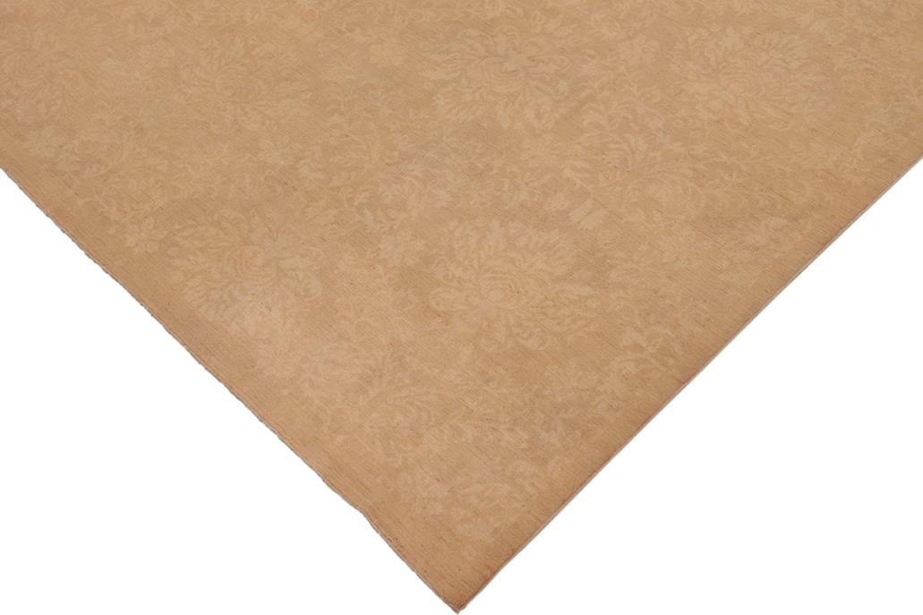 handmade Transitional Kafkaz Chobi Ziegler Brown Tan Hand Knotted RECTANGLE 100% WOOL area rug 10 x 14