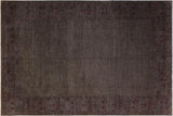 Overdyed Sona Gray/Dark Red Hand-Knotted Rug 10'0 x 13'8