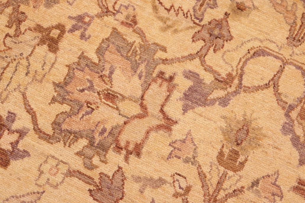 handmade Traditional Kafkaz Chobi Ziegler Tan Brown Hand Knotted RECTANGLE 100% WOOL area rug 6 x 10