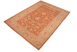 handmade Traditional Kafkaz Chobi Ziegler Rust Beige Hand Knotted RECTANGLE 100% WOOL area rug 6 x 9