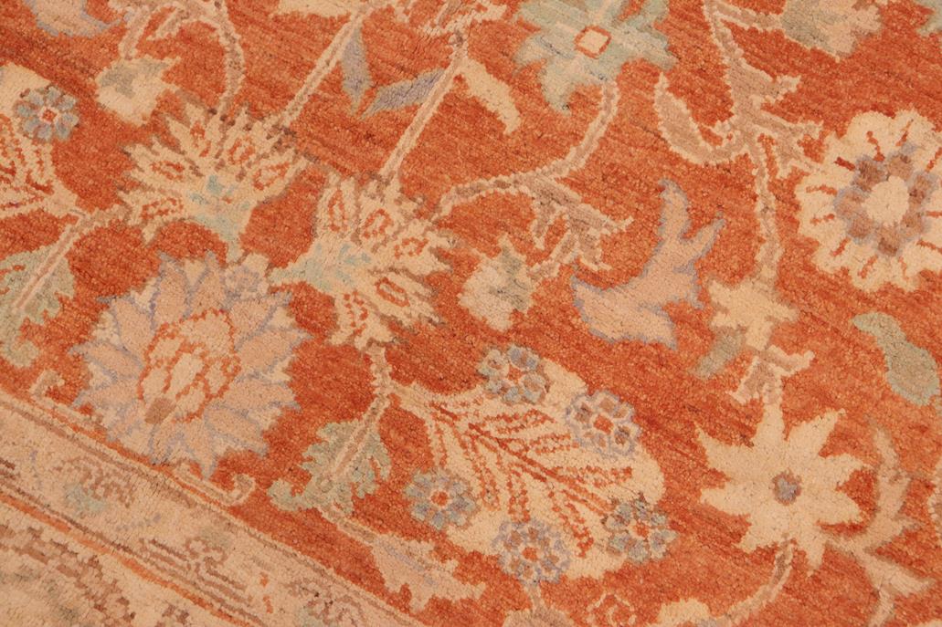 handmade Traditional Kafkaz Chobi Ziegler Rust Beige Hand Knotted RECTANGLE 100% WOOL area rug 6 x 9