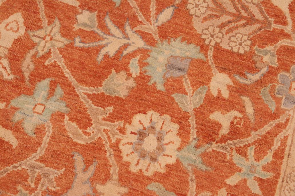 handmade Traditional Kafkaz Chobi Ziegler Rust Beige Hand Knotted RECTANGLE 100% WOOL area rug 6 x 9