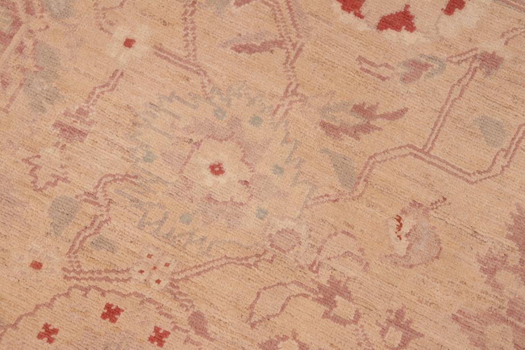 handmade Transitional Kafkaz Chobi Ziegler Tan Brown Hand Knotted RECTANGLE 100% WOOL area rug 6 x 9