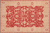 Oriental Ziegler Kandy Red Tan Hand-Knotted Wool Rug - 6'0'' x 8'10''