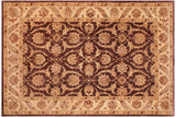 Bohemien Ziegler Hortensi Brown Tan Hand-Knotted Wool Rug - 6'2'' x 9'4''