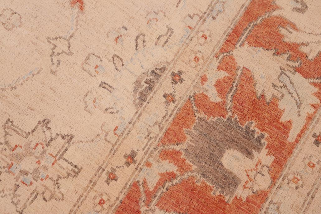 handmade Traditional Kafkaz Chobi Ziegler Tan Rust Hand Knotted RECTANGLE 100% WOOL area rug 6 x 9