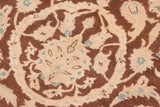 handmade Traditional Kafkaz Chobi Ziegler Brown Tan Hand Knotted RECTANGLE 100% WOOL area rug 6 x 9