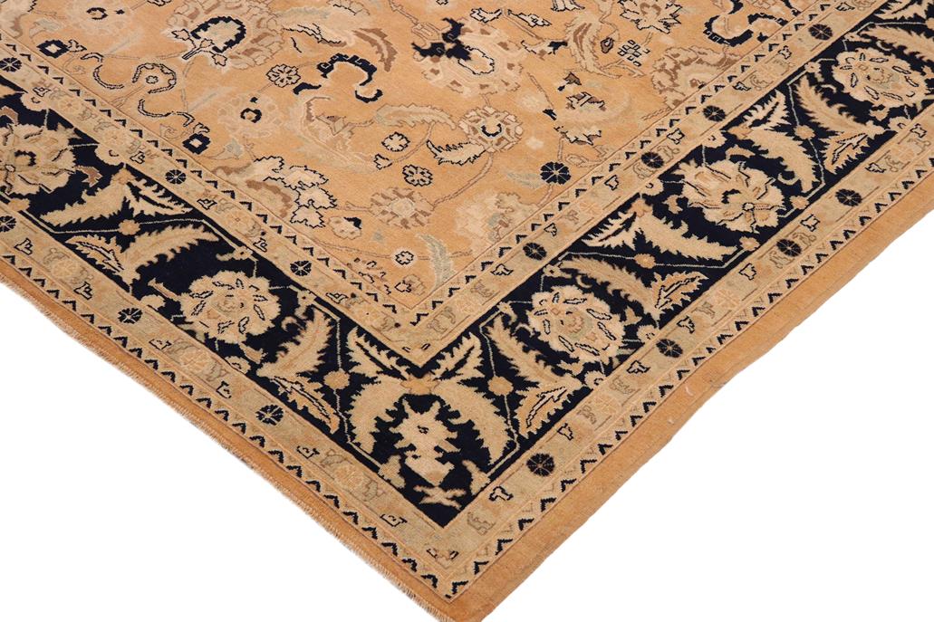 handmade Traditional Kafkaz Chobi Ziegler Nude Blue Hand Knotted RECTANGLE 100% WOOL area rug 9 x 11