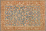 handmade Transitional Kafkaz Chobi Ziegler Blue Brown Hand Knotted RECTANGLE 100% WOOL area rug 9 x 12