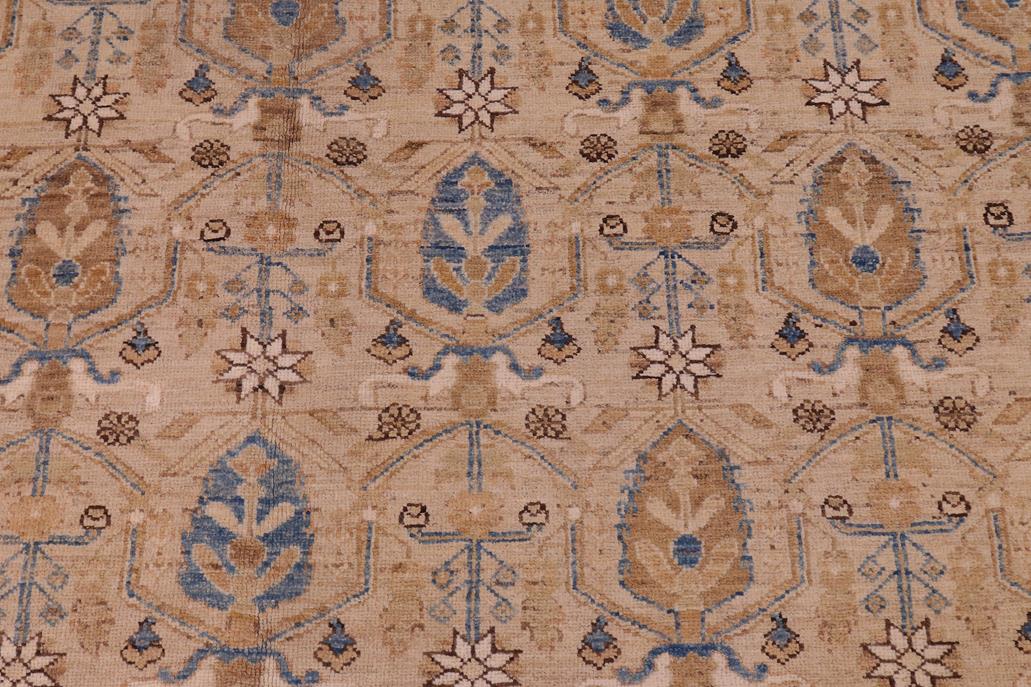 handmade Transitional Kafkaz Chobi Ziegler Beige Tan Hand Knotted RECTANGLE 100% WOOL area rug 9 x 12