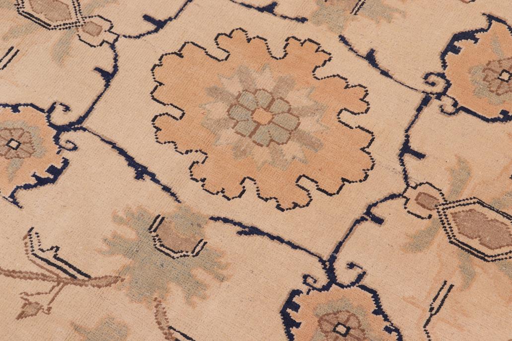 handmade Traditional Kafkaz Chobi Ziegler Beige Peach Hand Knotted RECTANGLE 100% WOOL area rug 9 x 11