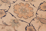 handmade Traditional Kafkaz Chobi Ziegler Beige Peach Hand Knotted RECTANGLE 100% WOOL area rug 9 x 11