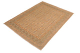 handmade Transitional Kafkaz Chobi Ziegler Tan Green Hand Knotted RECTANGLE 100% WOOL area rug 9 x 10