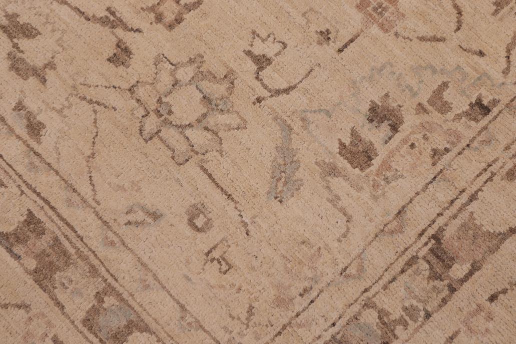 handmade Traditional Kafkaz Chobi Ziegler Beige Tan Hand Knotted RECTANGLE 100% WOOL area rug 9 x 12