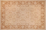 handmade Traditional Kafkaz Chobi Ziegler Beige Brown Hand Knotted RECTANGLE 100% WOOL area rug 9 x 12