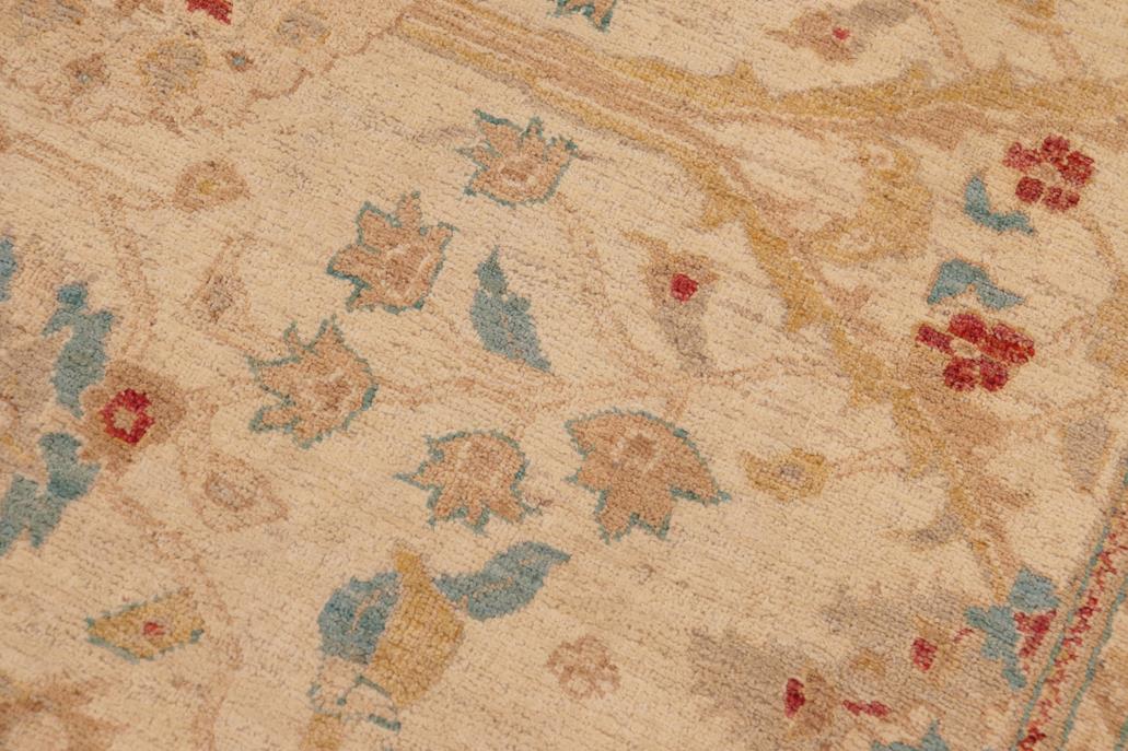 handmade Traditional Kafkaz Chobi Ziegler Beige Lt. Brown Hand Knotted RECTANGLE 100% WOOL area rug 9 x 12