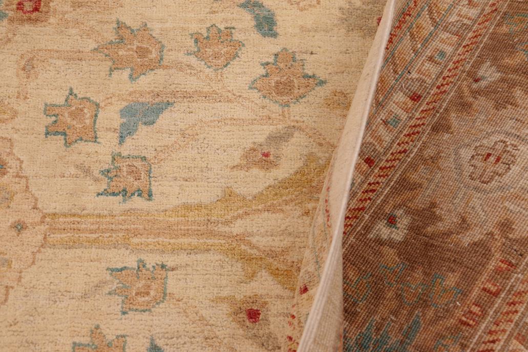 handmade Traditional Kafkaz Chobi Ziegler Beige Lt. Brown Hand Knotted RECTANGLE 100% WOOL area rug 9 x 12