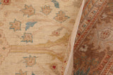 handmade Traditional Kafkaz Chobi Ziegler Beige Lt. Brown Hand Knotted RECTANGLE 100% WOOL area rug 9 x 12