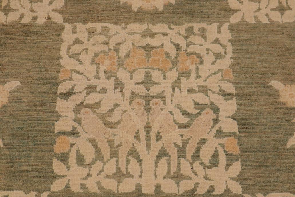 handmade Transitional Kafkaz Chobi Ziegler Lt. Green Beige Hand Knotted RECTANGLE 100% WOOL area rug 9 x 12