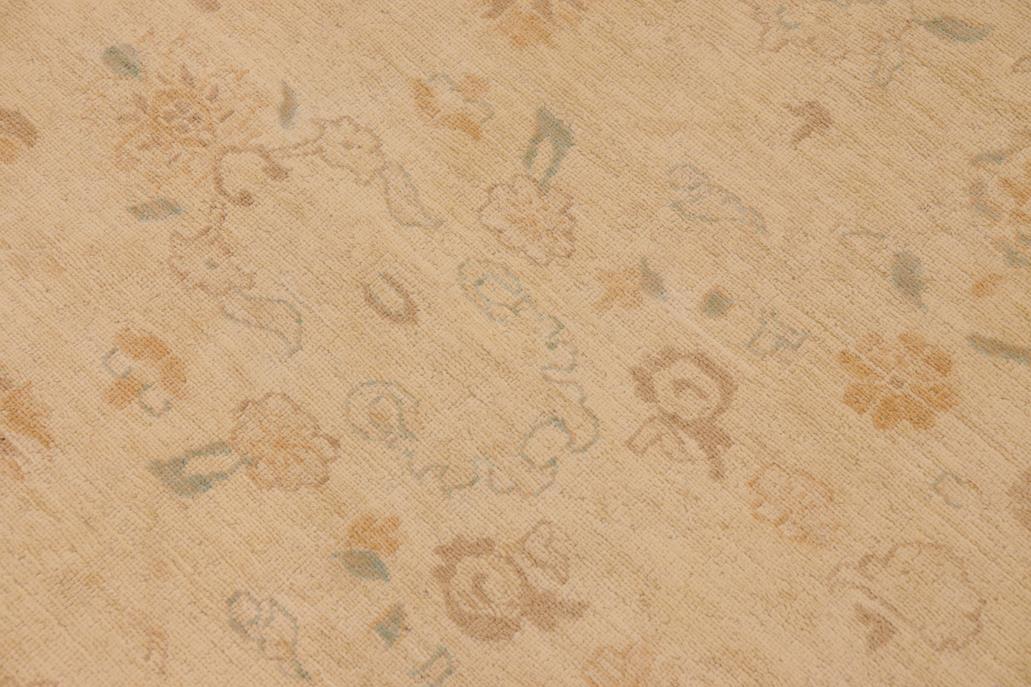 handmade Traditional Kafkaz Chobi Ziegler Beige Brown Hand Knotted RECTANGLE 100% WOOL area rug 9 x 12