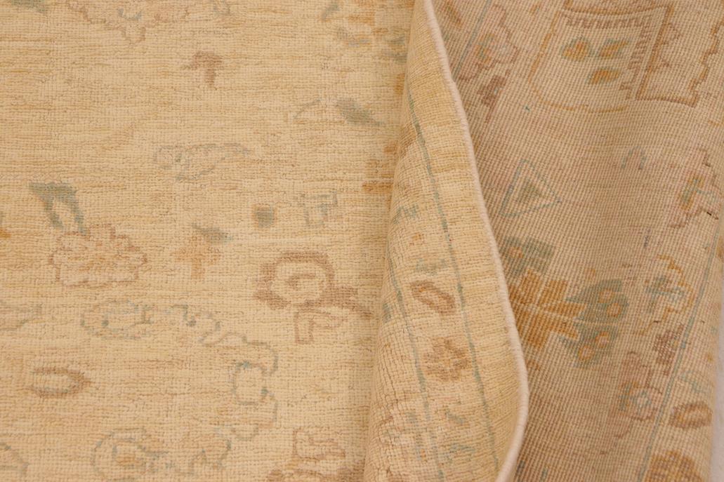 handmade Traditional Kafkaz Chobi Ziegler Beige Brown Hand Knotted RECTANGLE 100% WOOL area rug 9 x 12