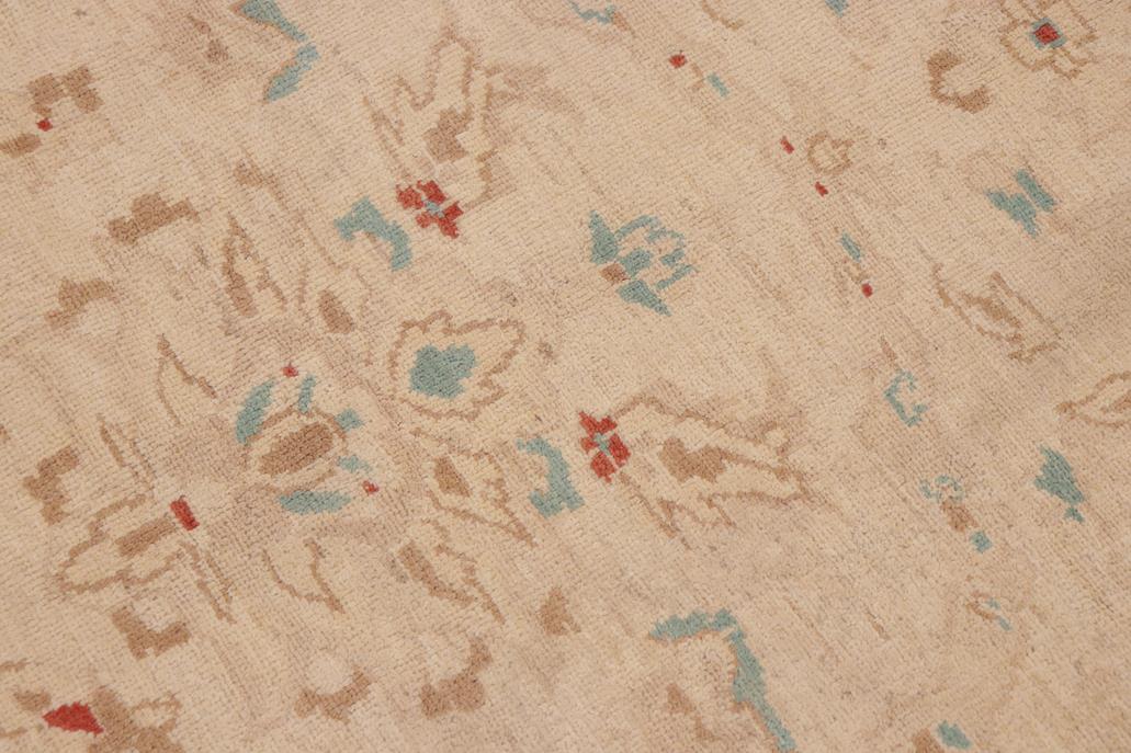 handmade Traditional Kafkaz Chobi Ziegler Beige Lt. Brown Hand Knotted RECTANGLE 100% WOOL area rug 9 x 12
