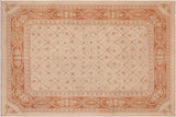 handmade Transitional Kafkaz Chobi Ziegler Beige Copper Hand Knotted RECTANGLE 100% WOOL area rug 9 x 12