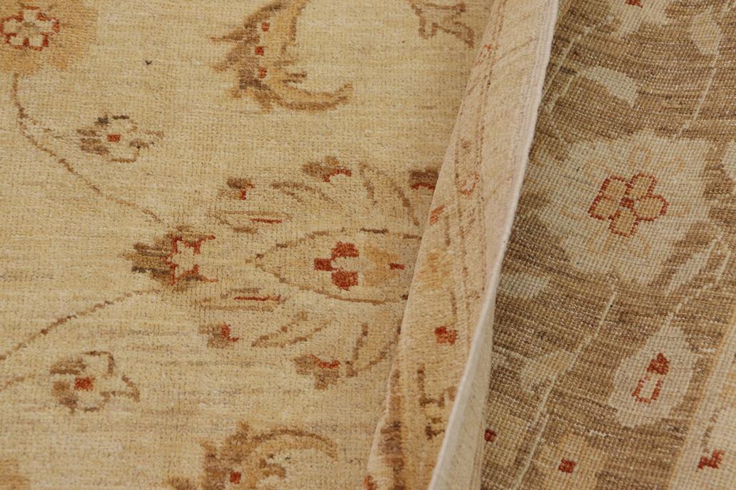 handmade Traditional Kafkaz Chobi Ziegler Beige Lt. Brown Hand Knotted RECTANGLE 100% WOOL area rug 9 x 12