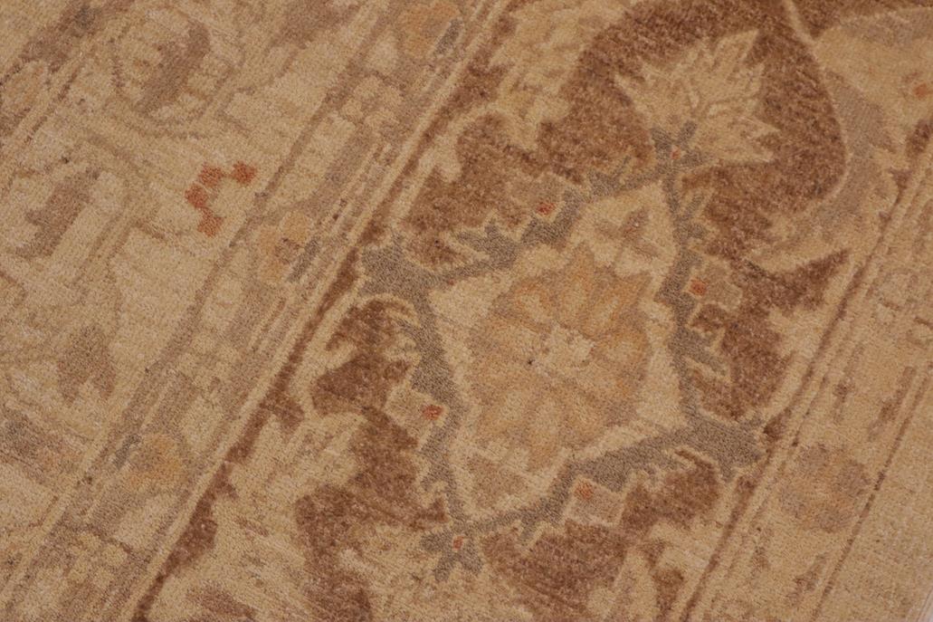 handmade Traditional Kafkaz Chobi Ziegler Tan Brown Hand Knotted RECTANGLE 100% WOOL area rug 9 x 12