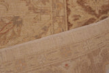 handmade Traditional Kafkaz Chobi Ziegler Tan Brown Hand Knotted RECTANGLE 100% WOOL area rug 9 x 12