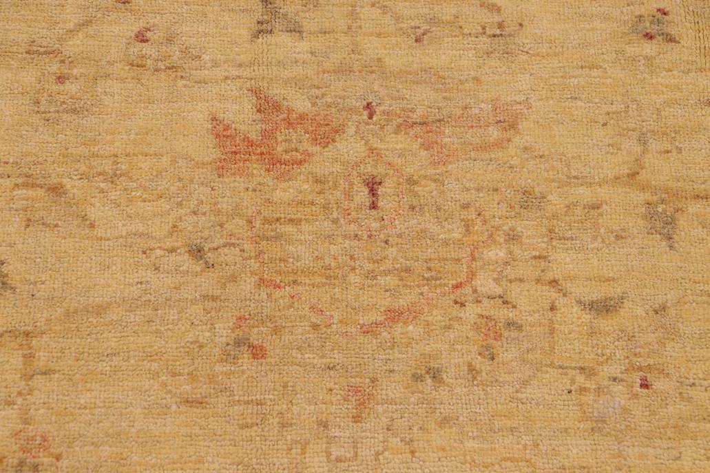 handmade Traditional Kafkaz Chobi Ziegler Lt. Gold Tan Hand Knotted RECTANGLE 100% WOOL area rug 9 x 12