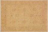 handmade Traditional Kafkaz Chobi Ziegler Lt. Gold Tan Hand Knotted RECTANGLE 100% WOOL area rug 9 x 12