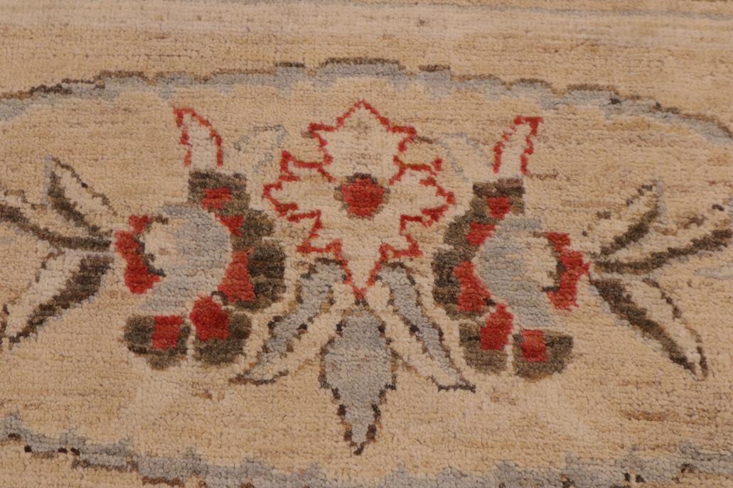 handmade Transitional Kafkaz Chobi Ziegler Beige Tan Hand Knotted RECTANGLE 100% WOOL area rug 9 x 12