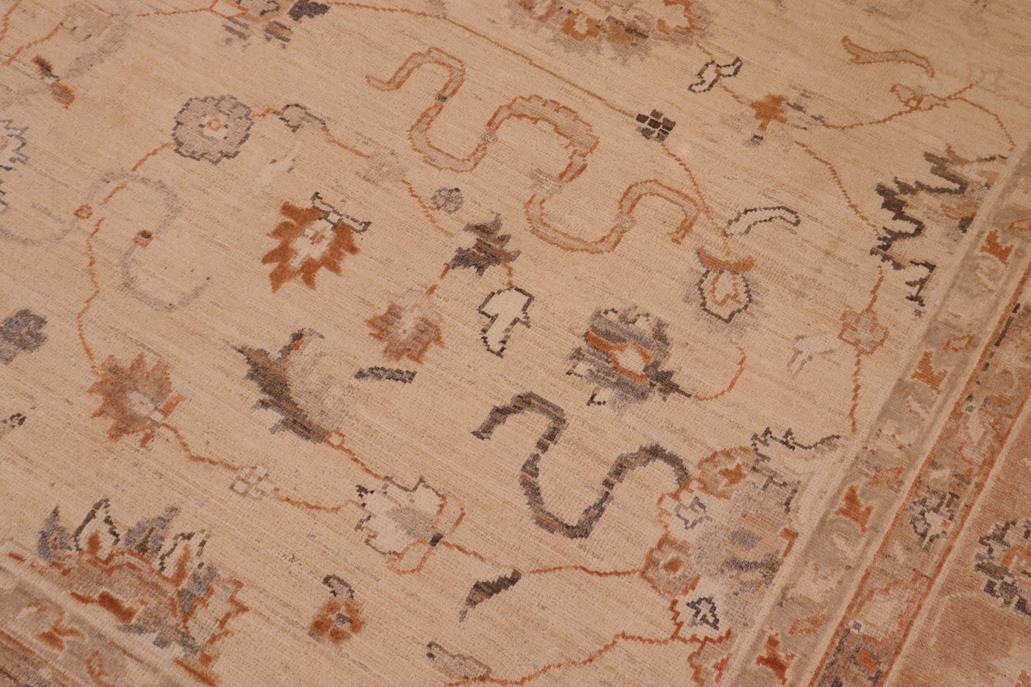 handmade Traditional Kafkaz Chobi Ziegler Beige Tan Hand Knotted RECTANGLE 100% WOOL area rug 9 x 12