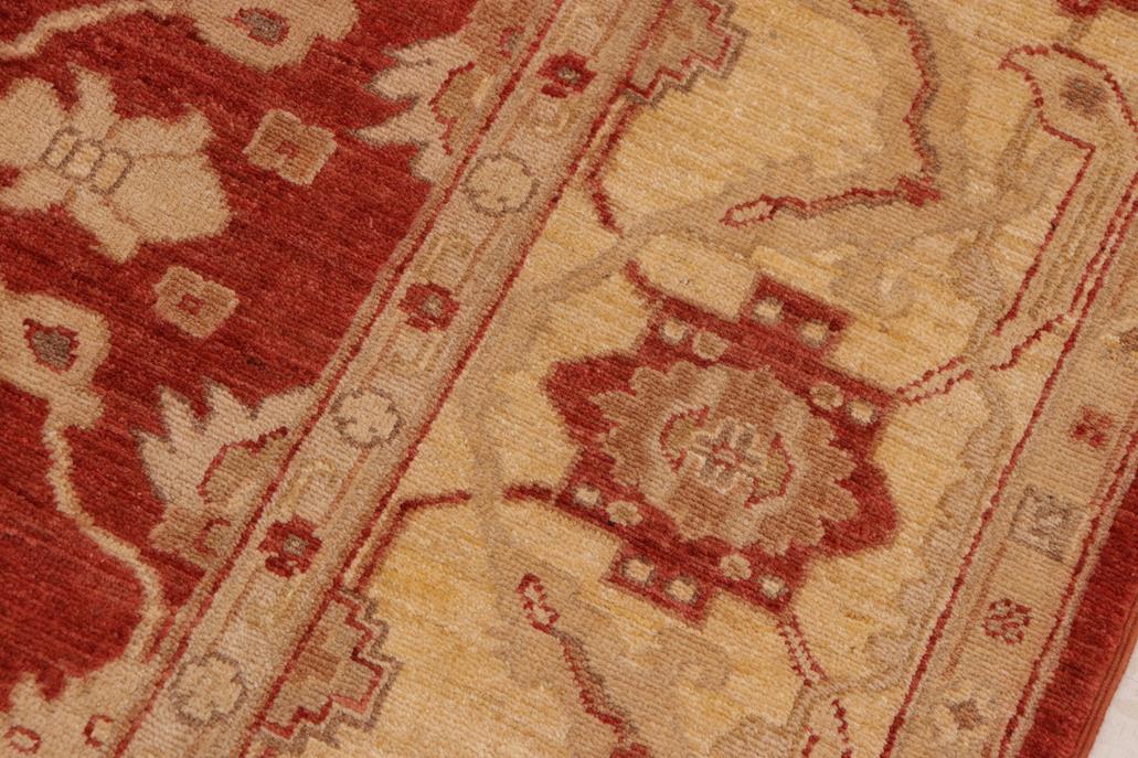 handmade Traditional Kafkaz Chobi Ziegler Red Beige Hand Knotted RECTANGLE 100% WOOL area rug 9 x 11