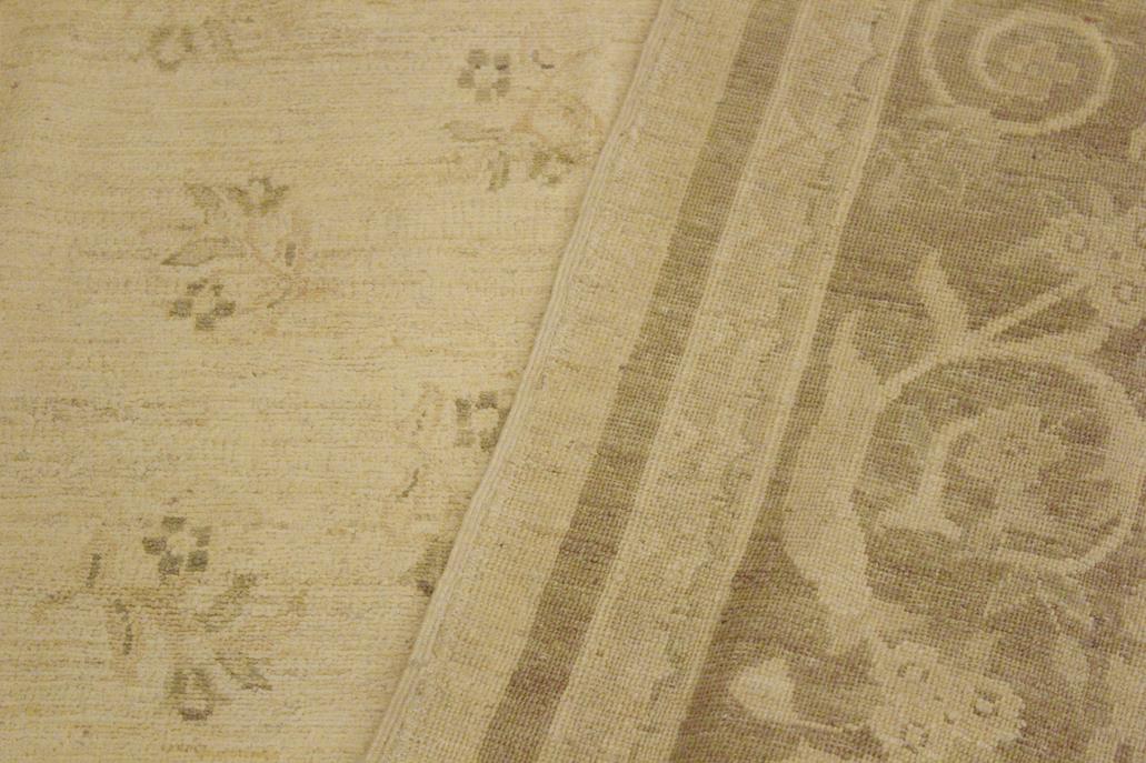 handmade Transitional Kafkaz Chobi Ziegler Beige Green Hand Knotted RECTANGLE 100% WOOL area rug 9 x 12