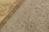 handmade Traditional Kafkaz Chobi Ziegler Brown Beige Hand Knotted RECTANGLE 100% WOOL area rug 9 x 12