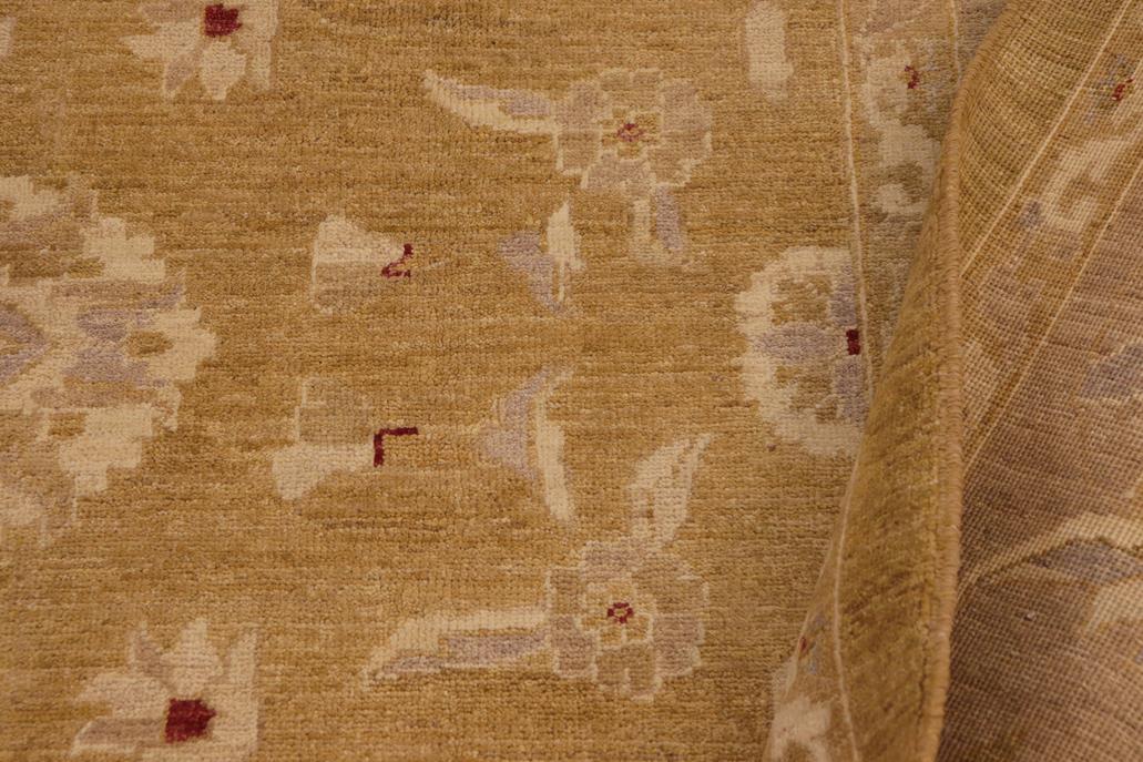 handmade Traditional Kafkaz Chobi Ziegler Lt. Green Tan Hand Knotted RECTANGLE 100% WOOL area rug 9 x 12