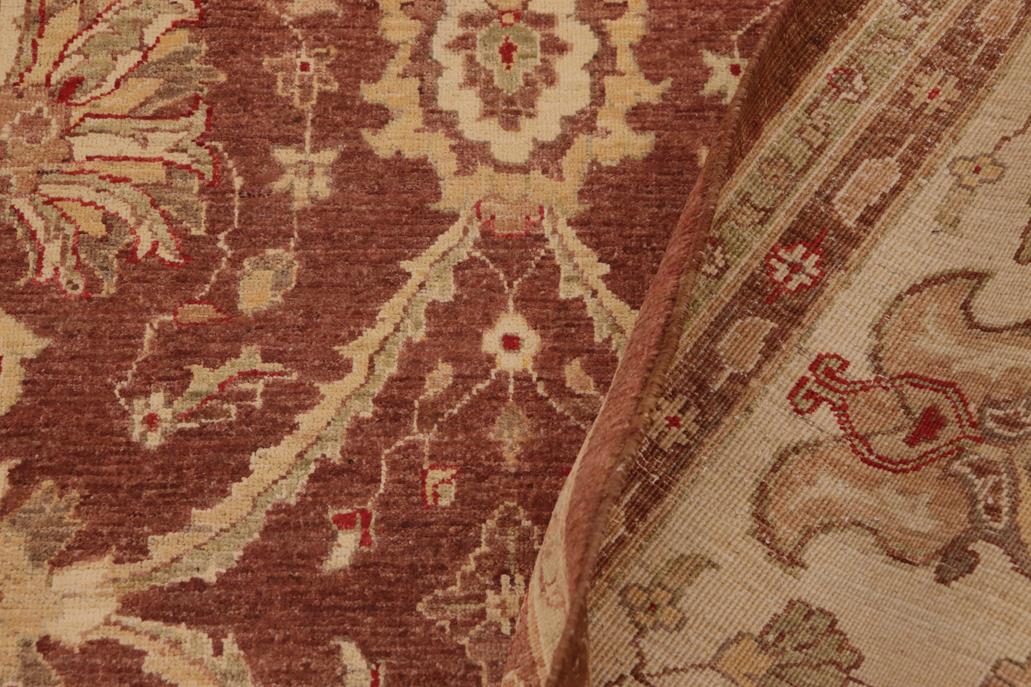 handmade Traditional Kafkaz Chobi Ziegler Red Beige Hand Knotted RECTANGLE 100% WOOL area rug 9 x 12