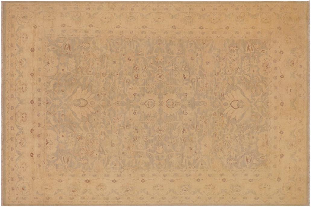 handmade Traditional Kafkaz Chobi Ziegler Lt. Green Beige Hand Knotted RECTANGLE 100% WOOL area rug 9 x 12
