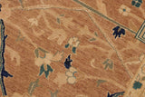handmade Traditional Kafkaz Chobi Ziegler Lt. Brown Nude Hand Knotted RECTANGLE 100% WOOL area rug 9 x 12