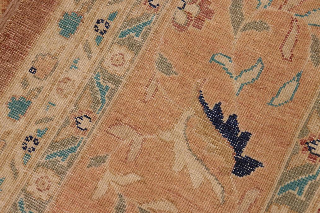 handmade Traditional Kafkaz Chobi Ziegler Lt. Brown Nude Hand Knotted RECTANGLE 100% WOOL area rug 9 x 12