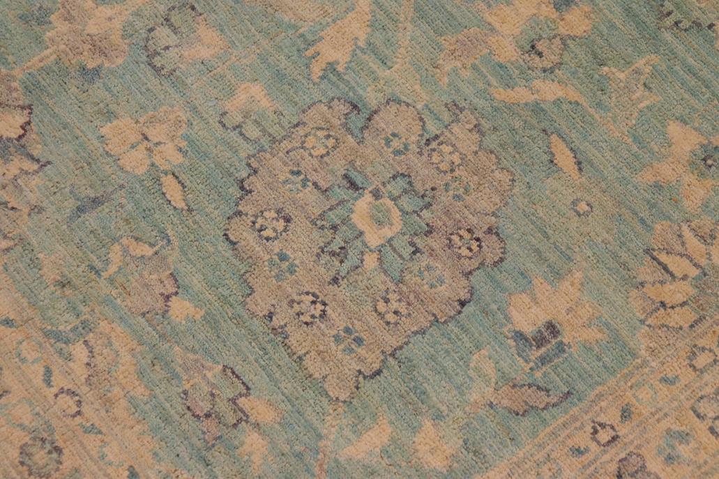 handmade Traditional Kafkaz Chobi Ziegler Lt. Blue Ivory Hand Knotted RECTANGLE 100% WOOL area rug 9 x 12