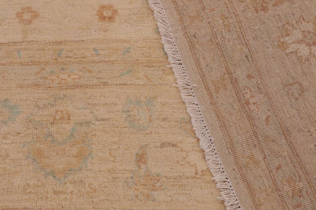 handmade Traditional Kafkaz Chobi Ziegler Tan Beige Hand Knotted RECTANGLE 100% WOOL area rug 9 x 11